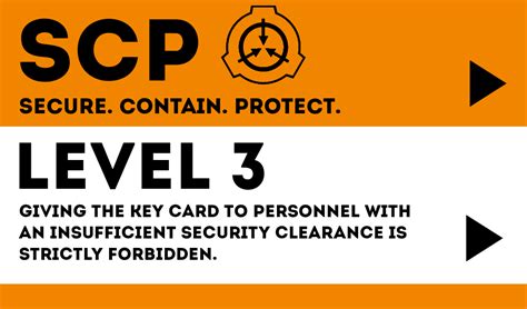 scp level 3 card.